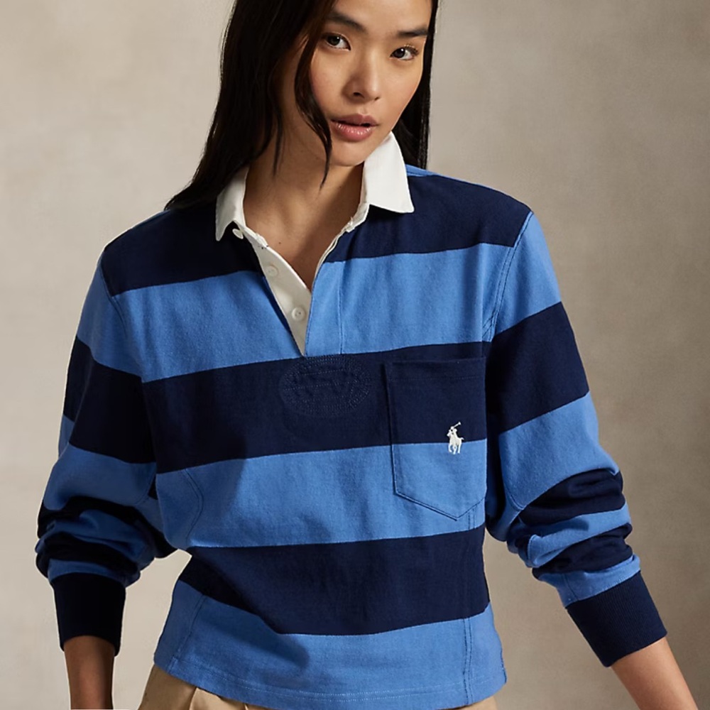 Polo by Ralph Lauren Blue and Navy Striped Shirt